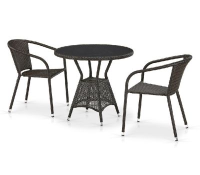 Комплект плетеной мебели из иск. ротанга T707ANS/Y137C-W53 Brown 2Pcs от производителя  Afina по цене 33 000 р