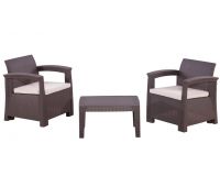 Кресла RATTAN Comfort 3 Венге. Подушки бежевые.